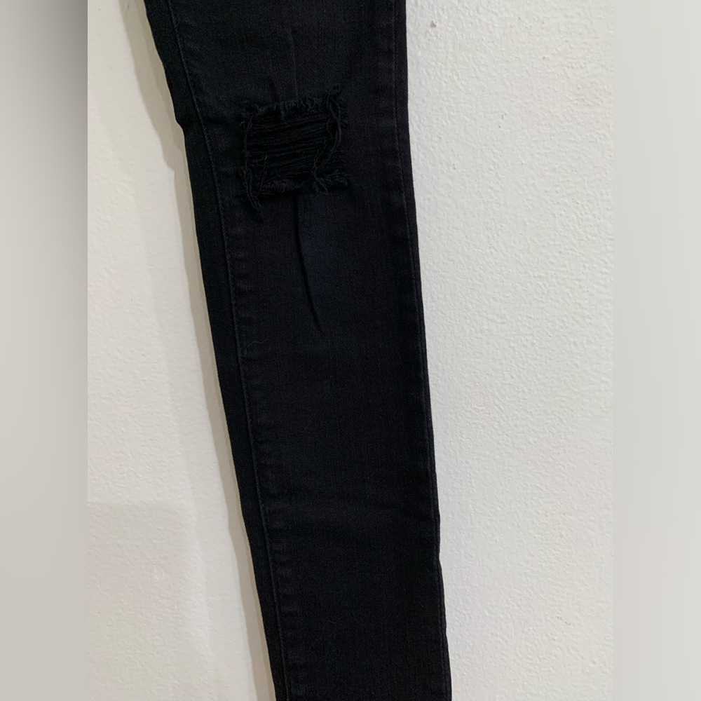 AG Adriano Goldschmied Jeans Women's 25 Black Ankle Distressed Super Skinny - Picture 7 of 16